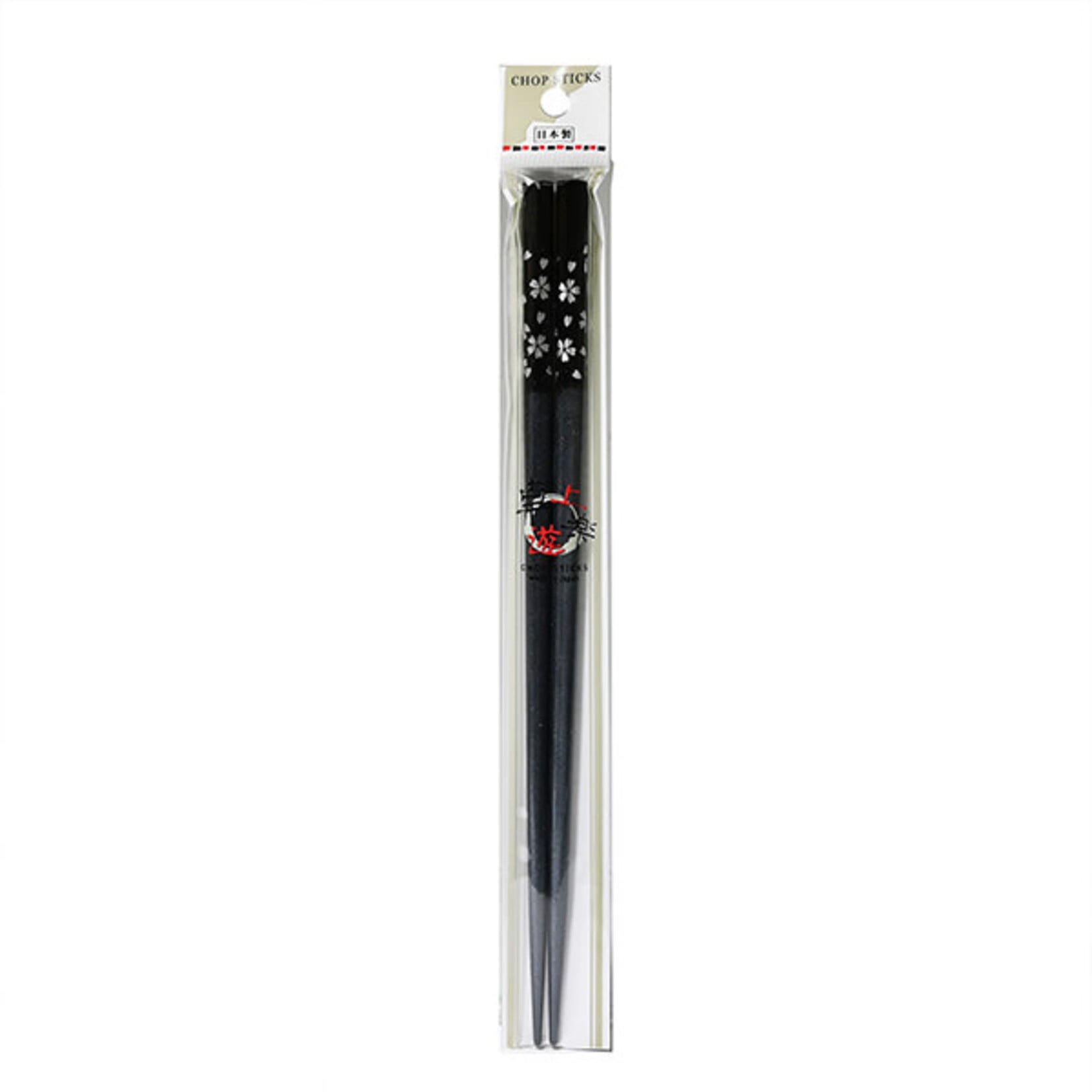 Chopsticks - Wooden 9" Silver Sakura - Black AW8947-BK