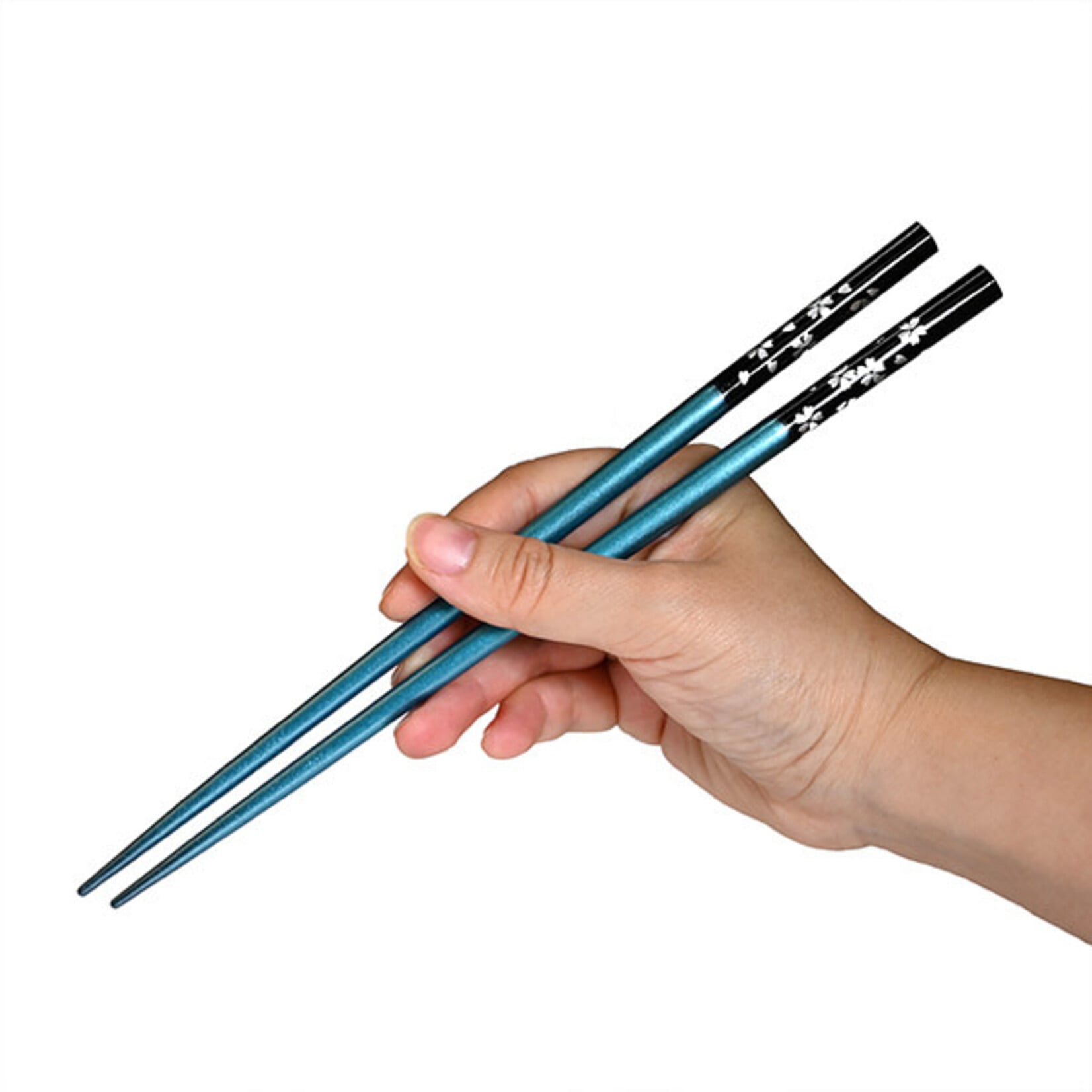 Chopsticks - Wooden 9" Silver Sakura - Blue AW8947-BL