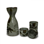 Sake Set 1:4 Green/Bamboo - SE70-BA