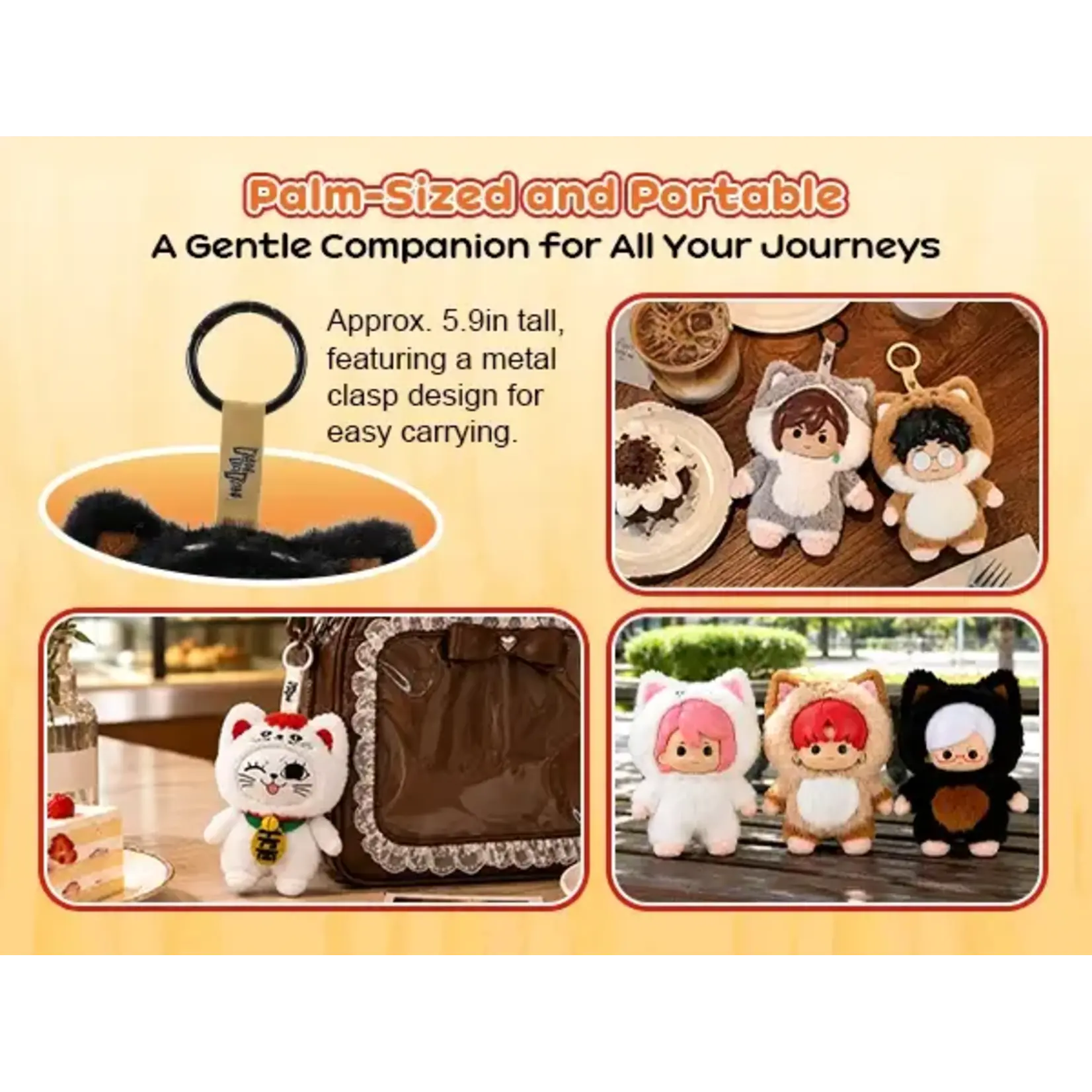 Puremind Blind Box -  Puremind x Dan Da Dan Meow Mission Vinyl Plush 3407