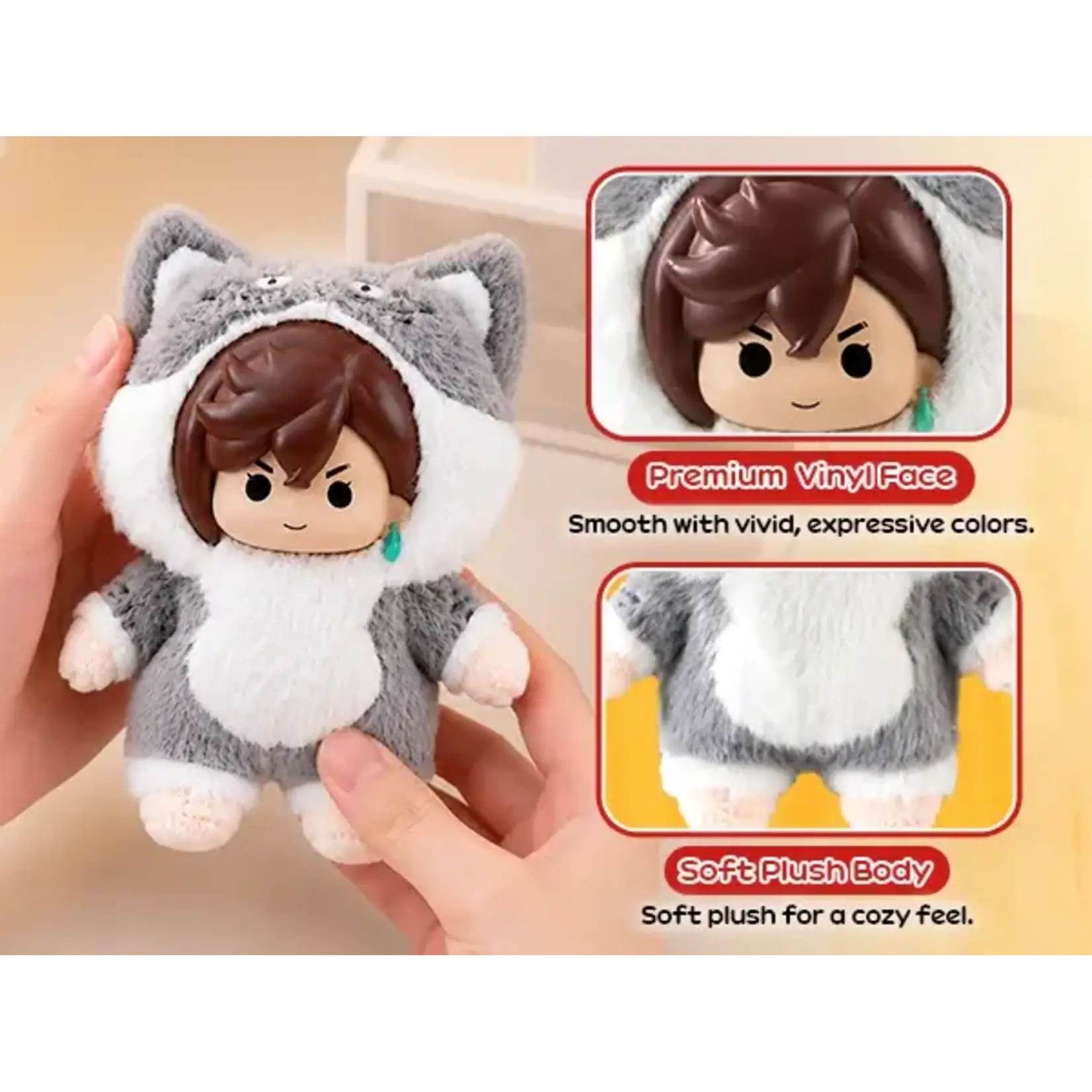 Puremind Blind Box -  Puremind x Dan Da Dan Meow Mission Vinyl Plush 3407