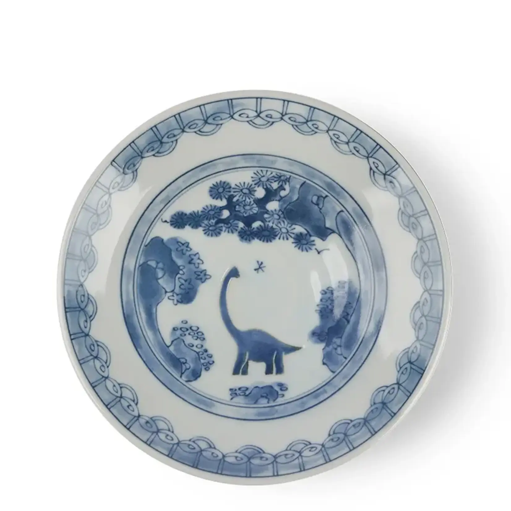 Plate - Edo-Style Dino 6.25" Ryuzansui - J6837