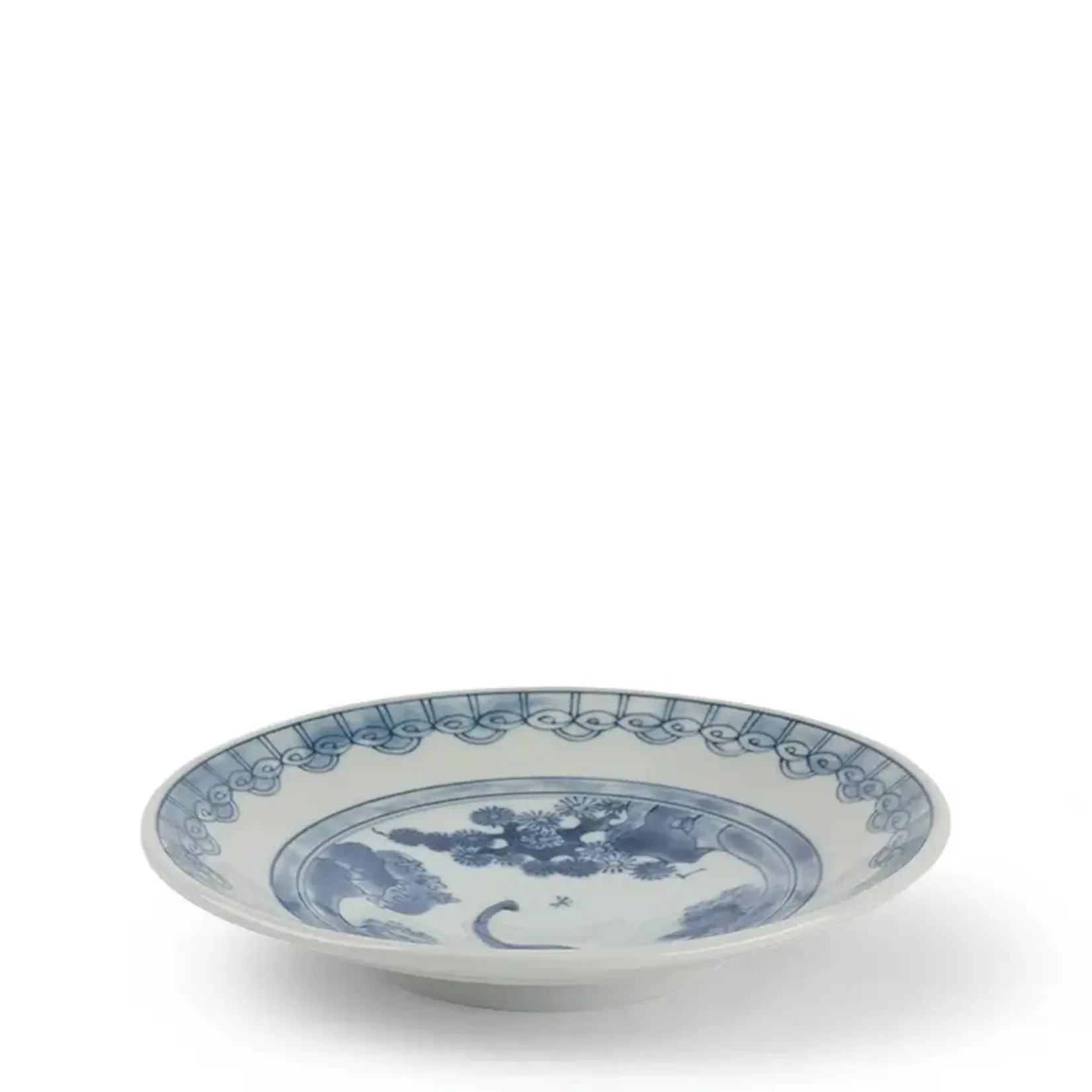 Plate - Edo-Style Dino 6.25" Ryuzansui - J6837
