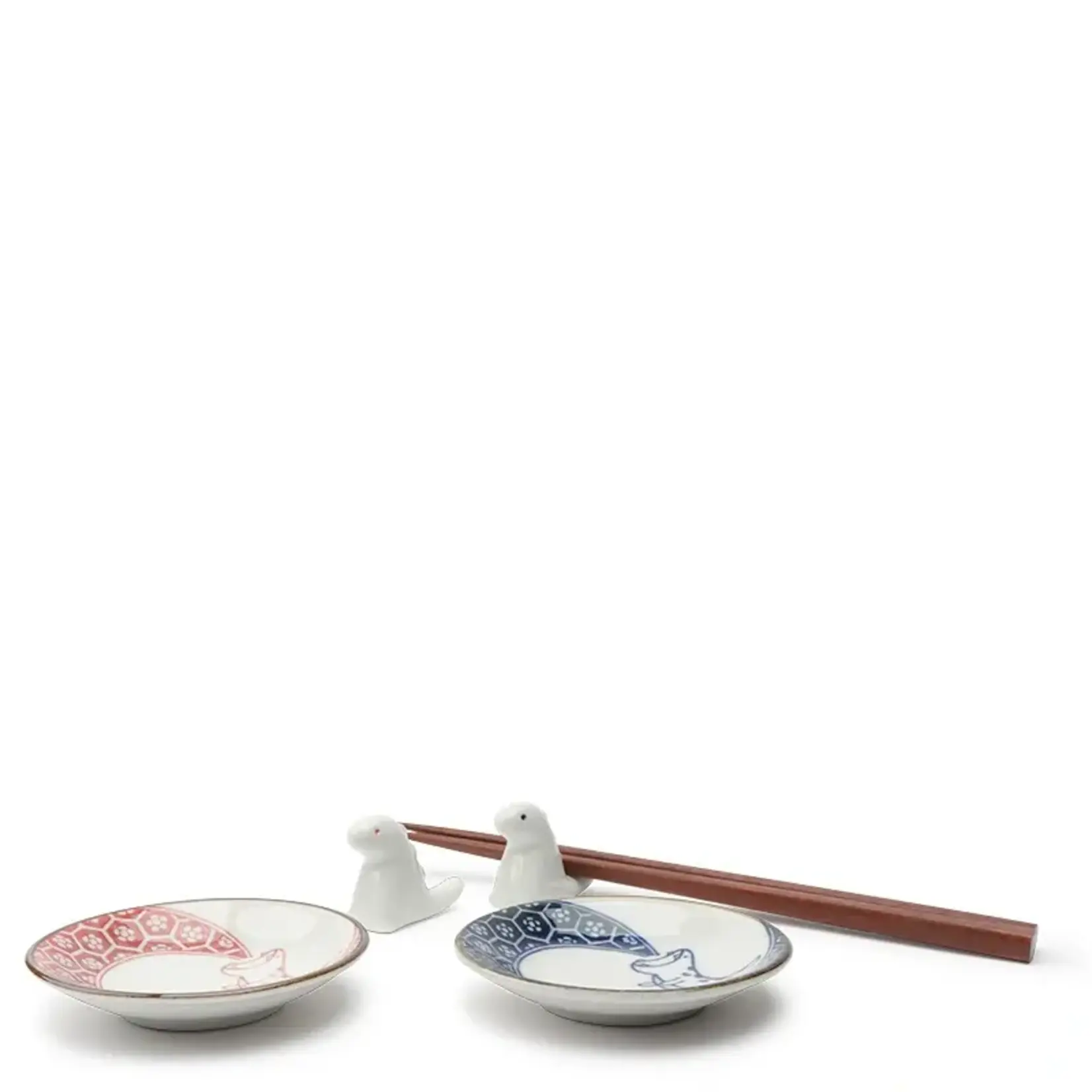 Plate - Imari-Style Dino Small Plate & Rest Set - J6842