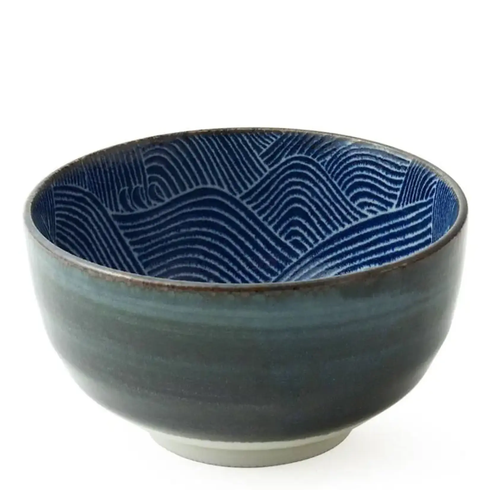 Bowl Set / 2 - Blue Aranami 5" w/Chopsticks J3477