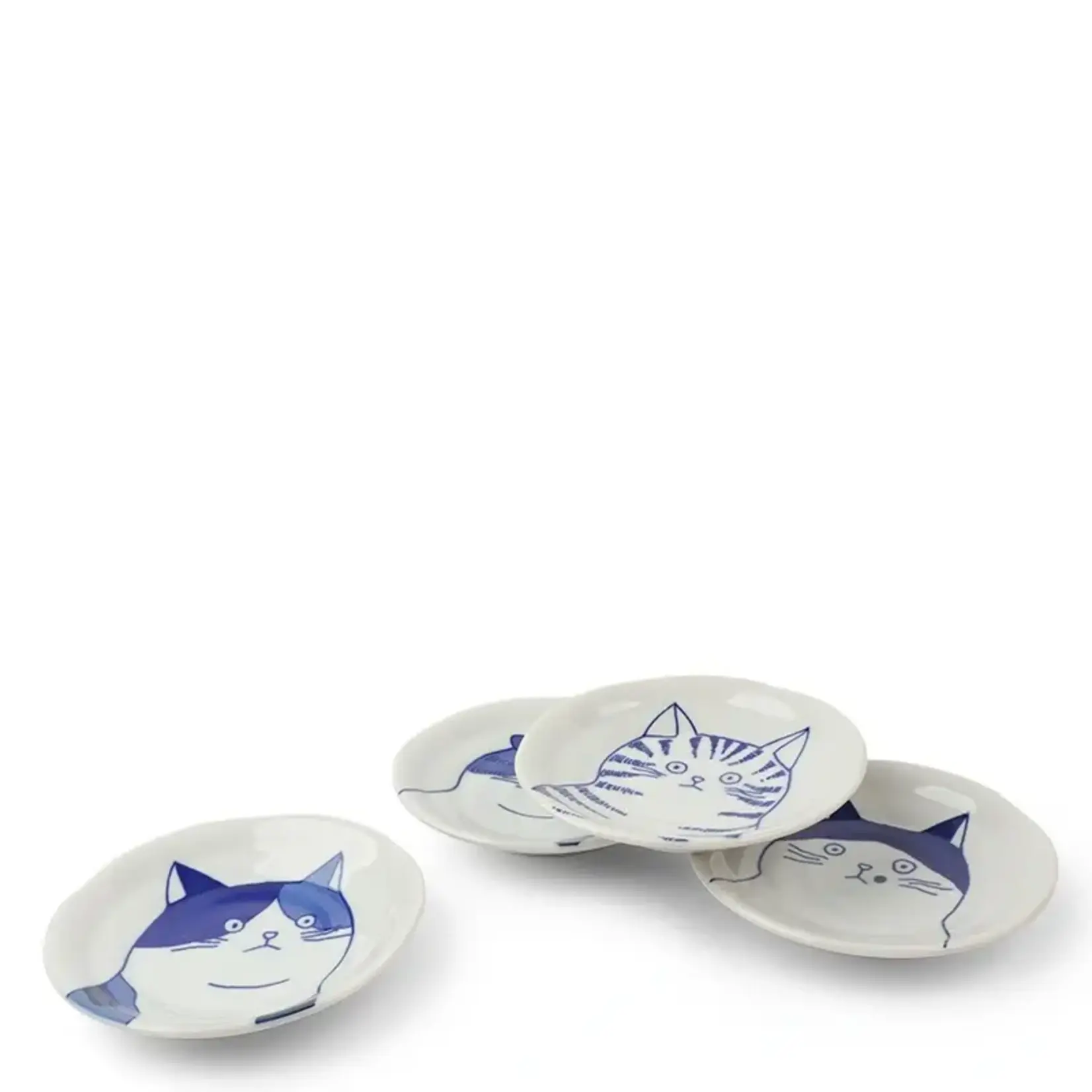 Plate - 4.75" Cat Face Set of 4 - 160-083