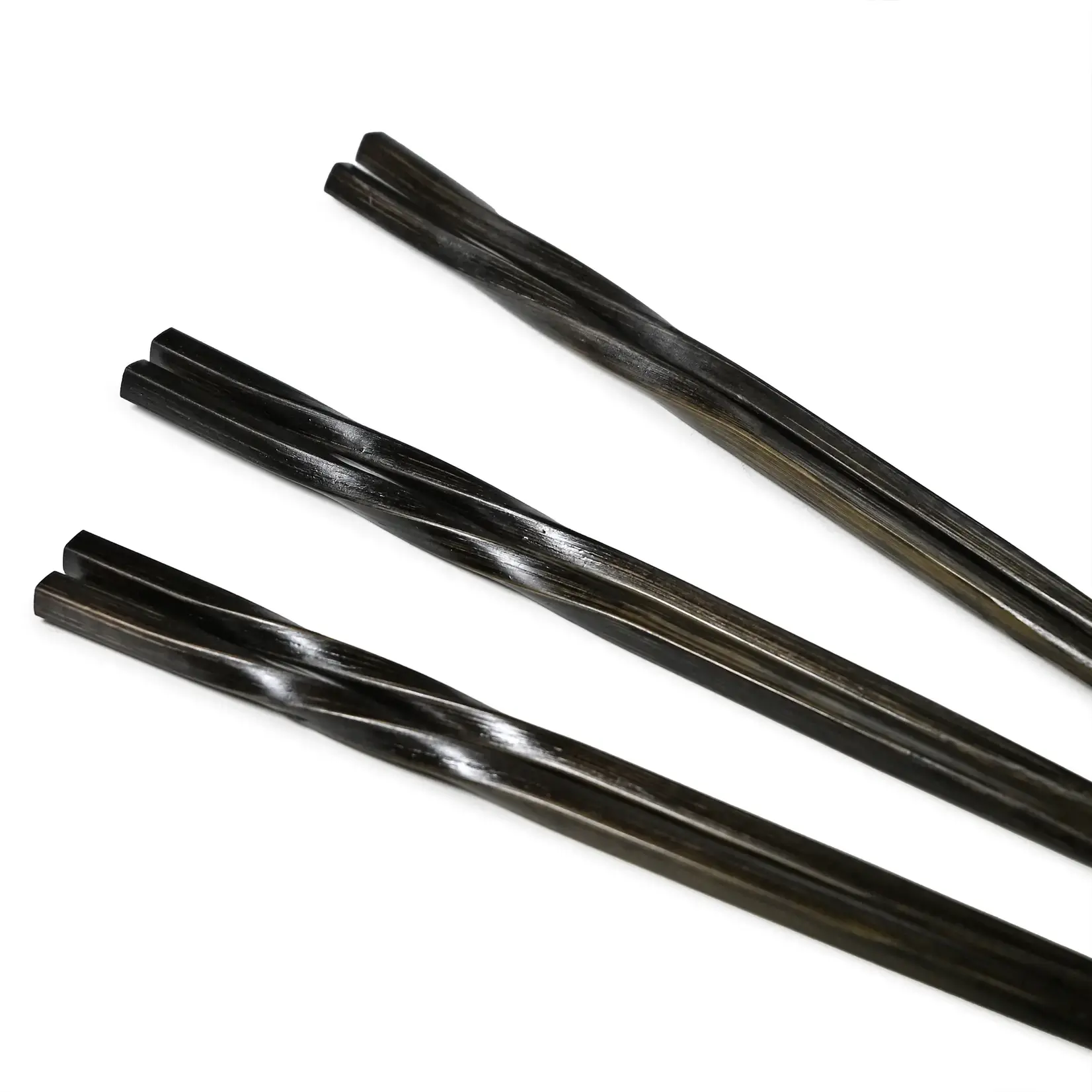Chopsticks Set 5 Pairs Dark Brown Twist - CH120