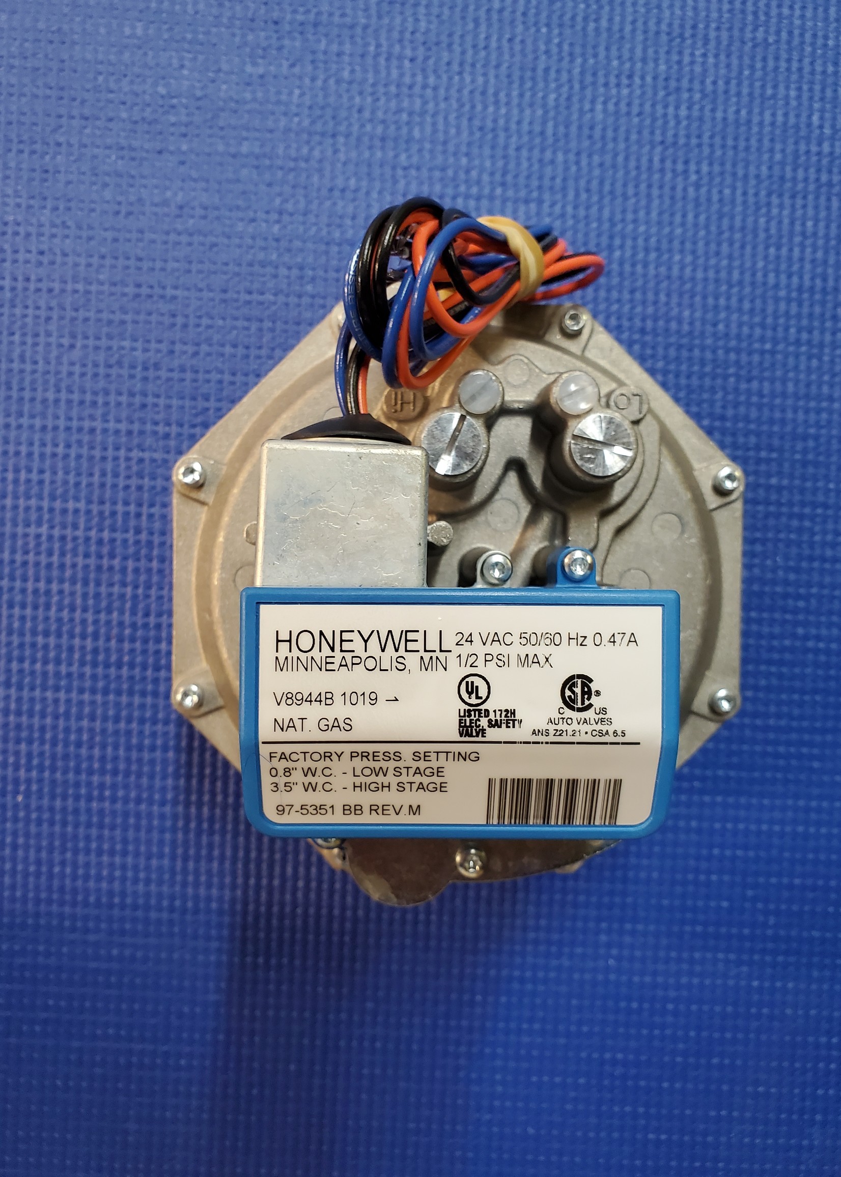 RBI LCD 1" Main Gas Valve V8944B 600/750