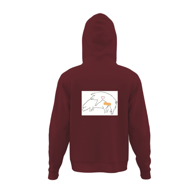 Burgundy hoodie
