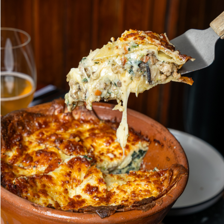 Lasagne au porc et champignons