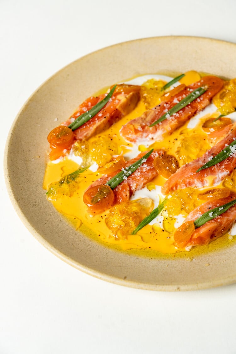 Citrus-infused confit trout