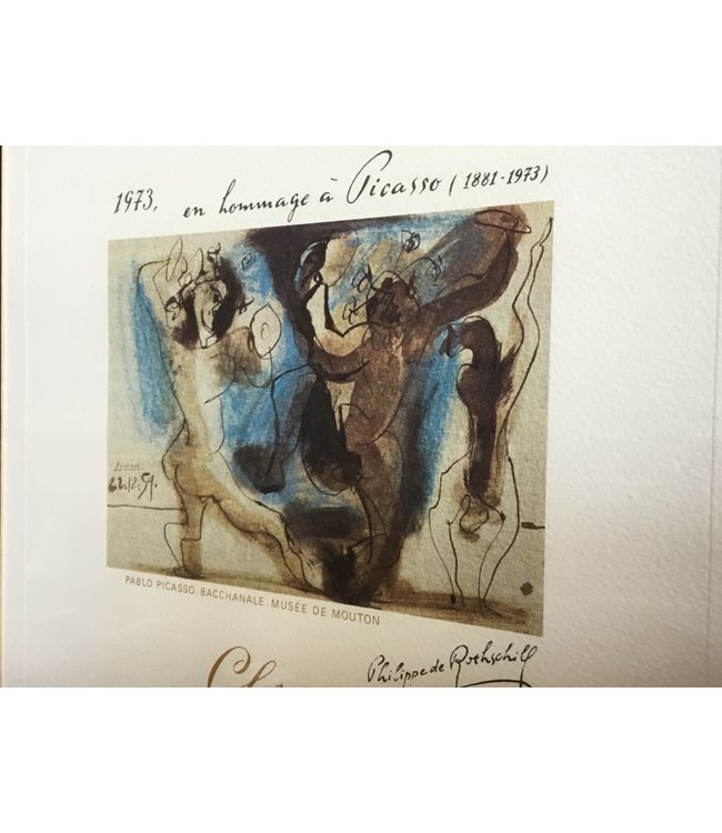 Château  Mouton-Rothschild  Lithograph “Picasso” 1973