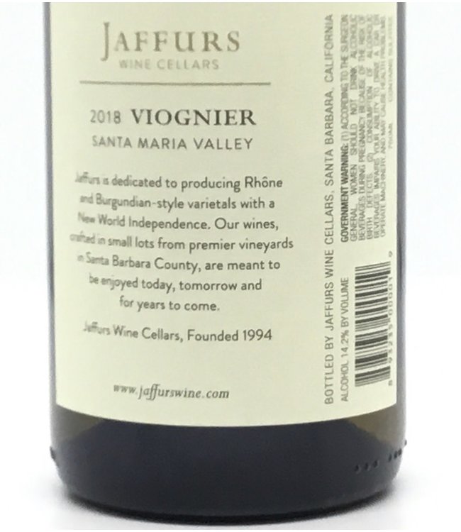 Jaffurs Viognier “Bien Nacido Vineyard” 2018 Santa Barbara