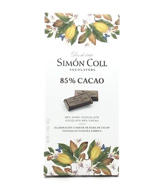 Simon Coll 85% Dark Chocolate  Bar 2.99 oz Spain Simon Coll 85% Dark Chocolate  Bar 2.99 oz Spain