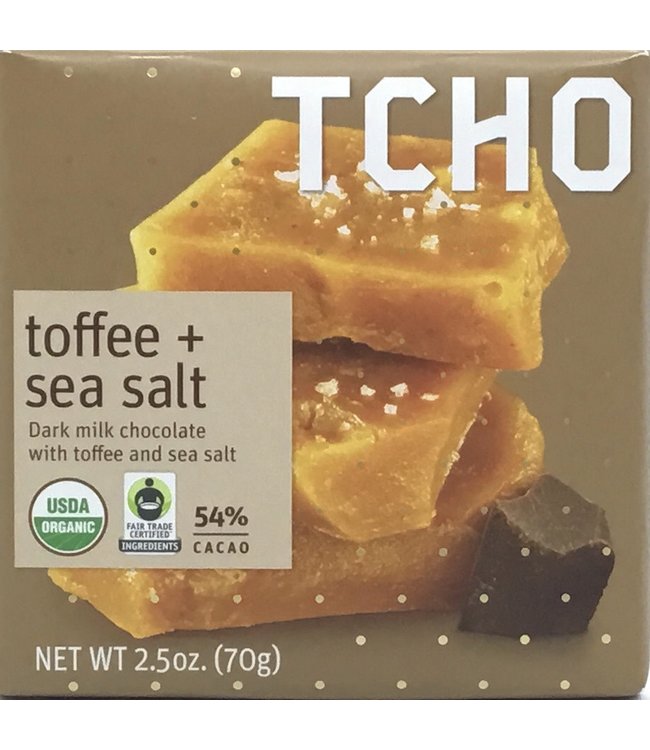 Tcho Toffee + Salt 54% Chcolate Bar 2.5oz Berkeley - California