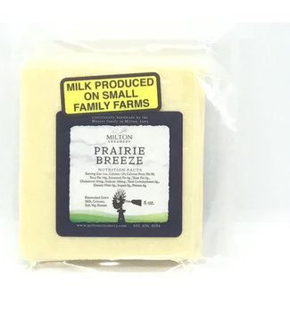 Prairie Breeze Cheddar Milton 6 oz Iowa Prairie Breeze Cheddar Milton 6oz Iowa