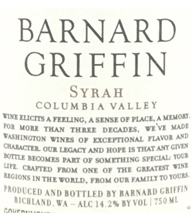 Barnard Griffin Syrah 2018 Columbia Valley - Washington