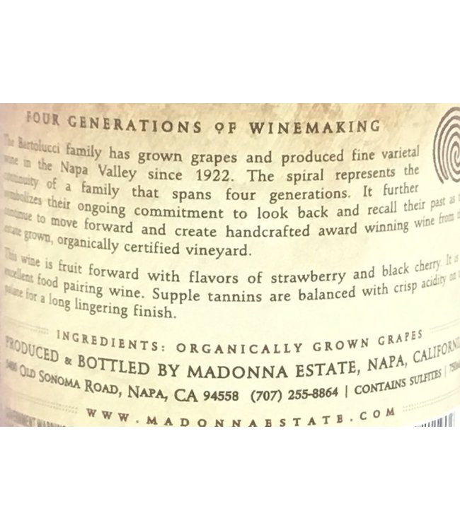 Madonna Estate Pinot Noir 2018 Napa Valley - Carneros