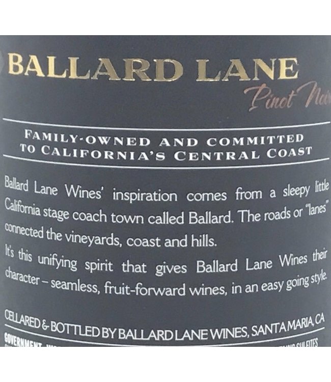 Ballard Lane Pinot Noir 2018 Central Coast