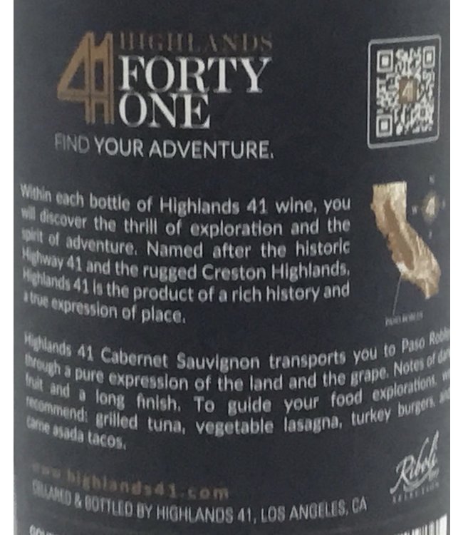 Highlands  41 Cabernet Sauvignon  2018