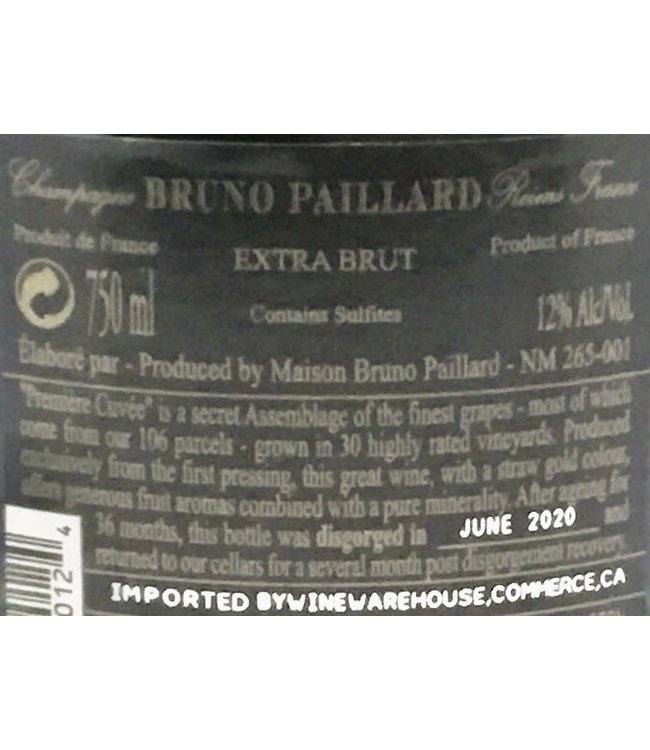 Bruno Paillard PC Champagne NV Reims - France