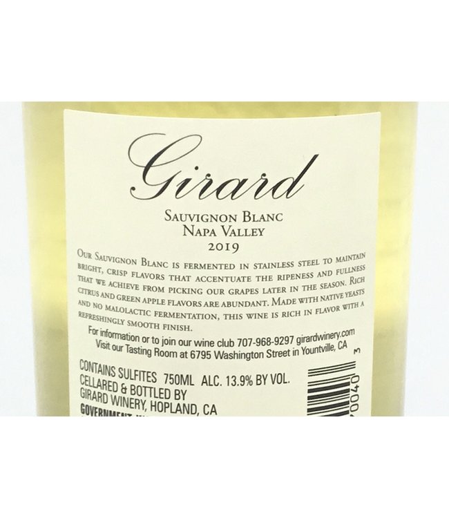 Girard Sauvignon Blanc 2019 Napa Valley