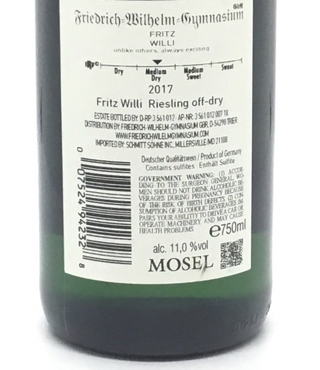 Fritz Willi Riesling 2017 Germany