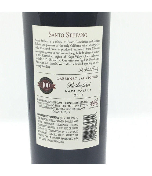 Santo Stefano Cabernet Sauvignon "Rutherford" '2018 Napa