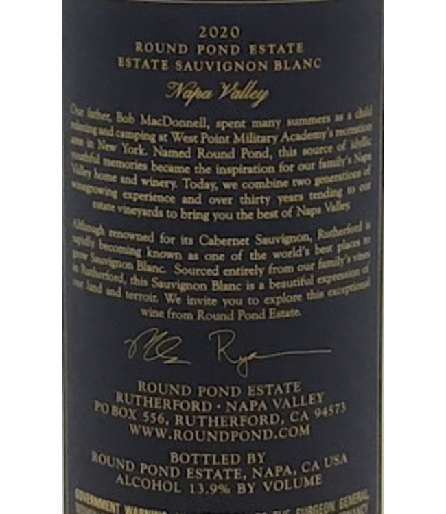 Round Pond Estate Sauvignon Blanc 2019 Rutherford