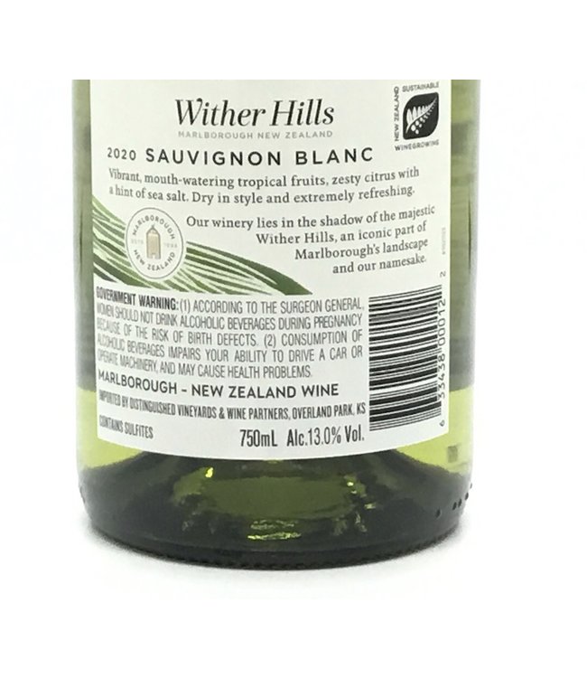 Wither Hills Sauvignon Blanc 2020 New Zealand