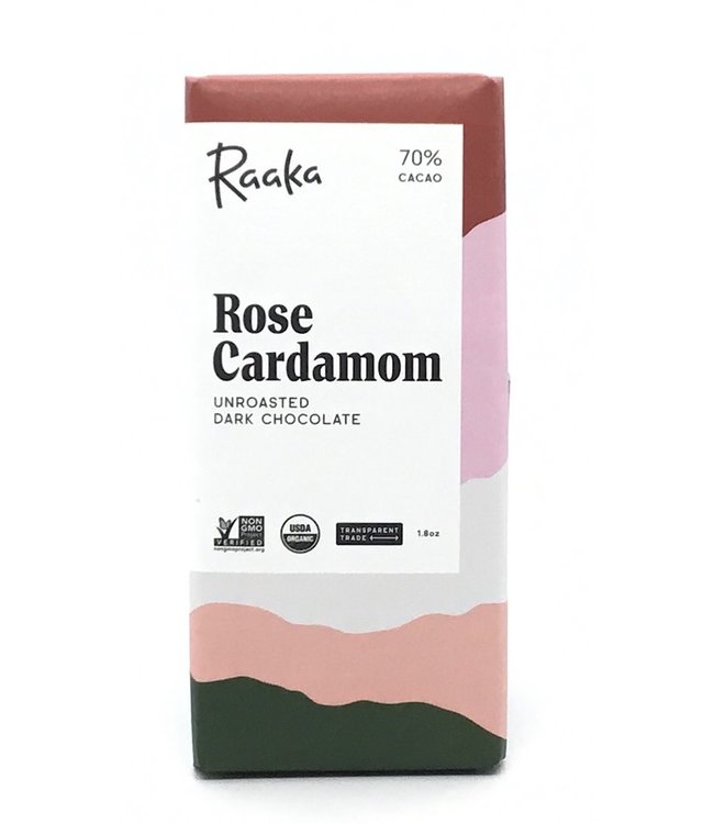 Raaka Rose Cardamom Limited Batch  Chocolate Bar 70%  1.8 oz Brooklyn, New York