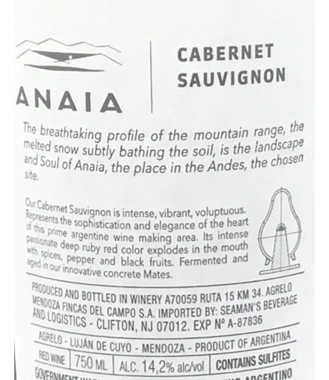 Anaia Cabernet Sauvignon 2017 Argentina