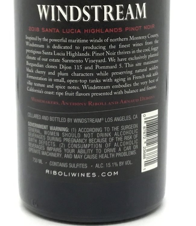 Windstream Pinot Noir “Sarmento Vineyard” 2022 Santa Lucia Highlands