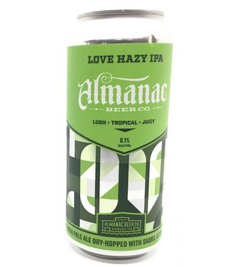 Almanac BEER CO. "Love Hazy IPA" 10 FL OZ Almanac BEER CO. "Love Hazy IPA" 10 FL OZ