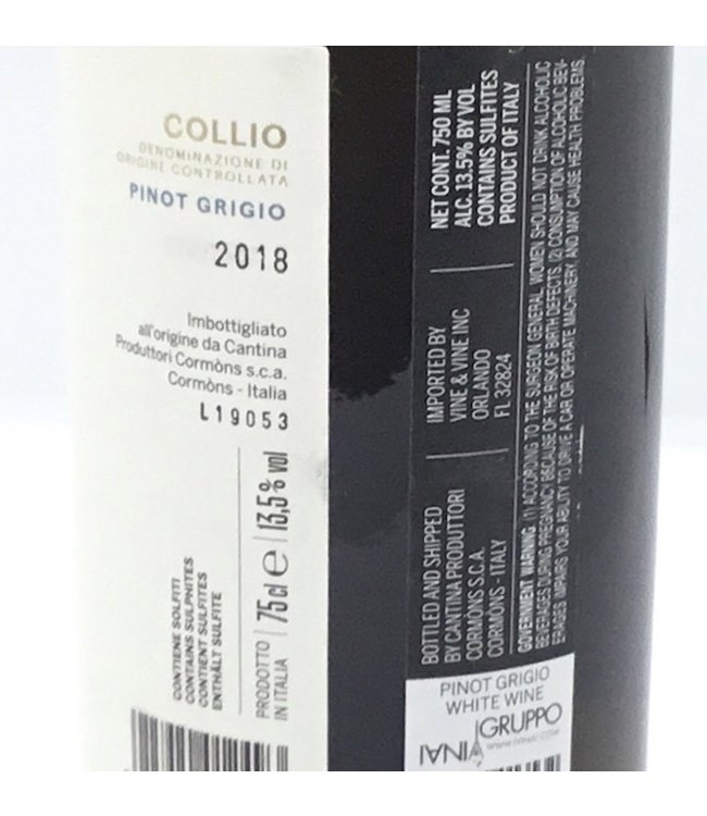 Cormons Pinot Grigio 2018 Collio - Italy
