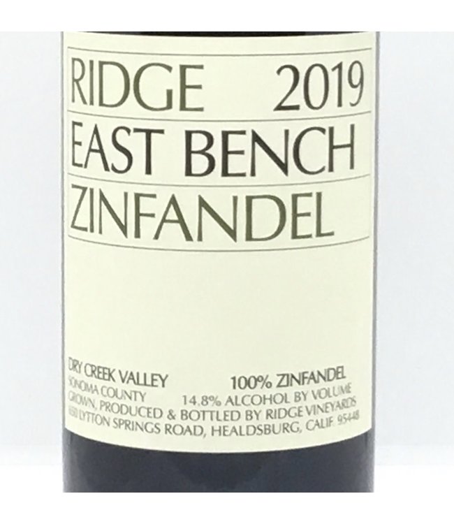 Ridge Zinfandel "East Bench" Dry Creek 2019