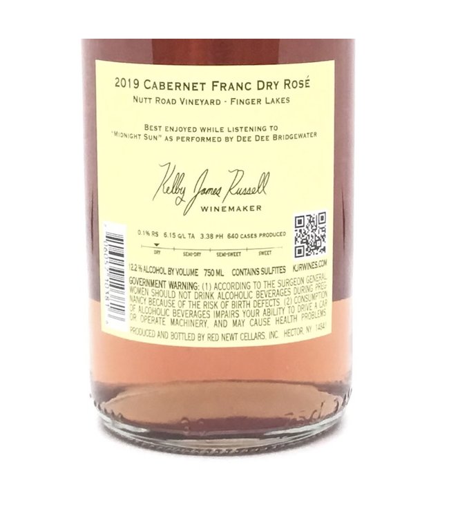 Red Newt Cellars  KJR Dry Rose Nutt Road Vineyard 2019 Finger Lakes - New York