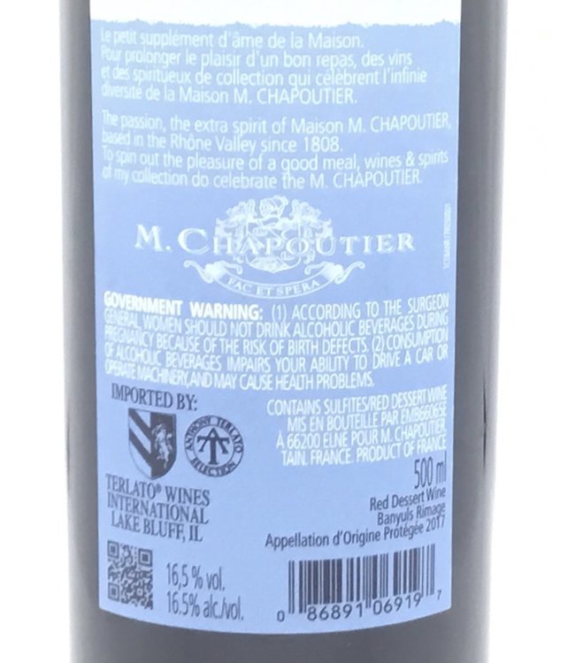 M. Chaputier "Rimage" Banyuls 2017 France 500ml
