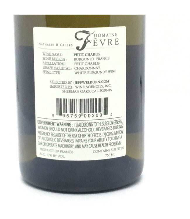 Domaine Gilles et Nathalie Fèvre Petit Chablis 2019