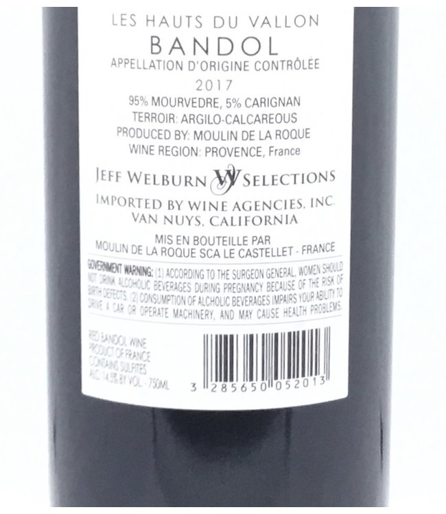 Moulin de la Roque Les Hauts du Vallon Bandol 2017 Provence - France