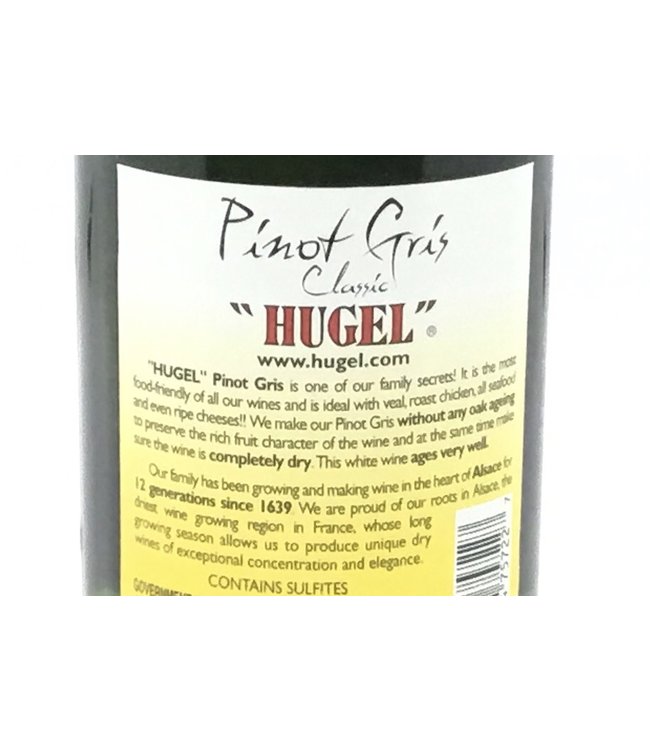 Hugel Pinot Gris Classic 2019 Alsace - France