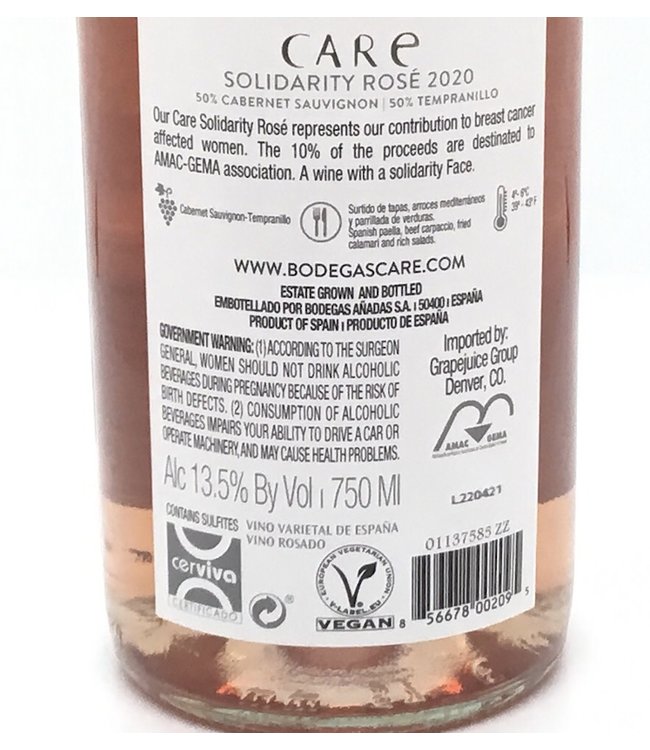 Bodegas Care "Solidarity" Rose  2022 Spain