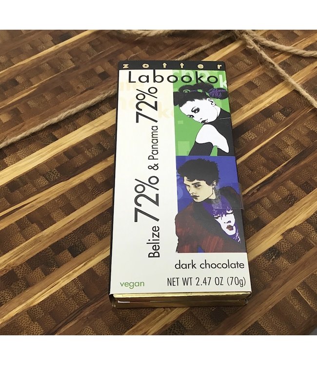 Zotter Labooko Belize & Panama 72% Dark Chocolate Bars 2.47oz