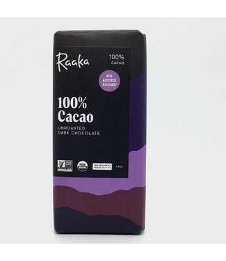 Raaka Dark Chocolate Bar 100%  1.8 oz Raaka Dark Chocolate Bar 100%  1.8 oz