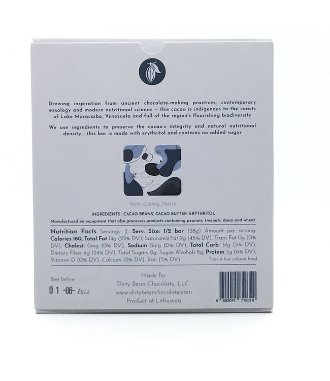 Dirty Bean Chocolate "Dark Innocence" 1.91oz Vegan