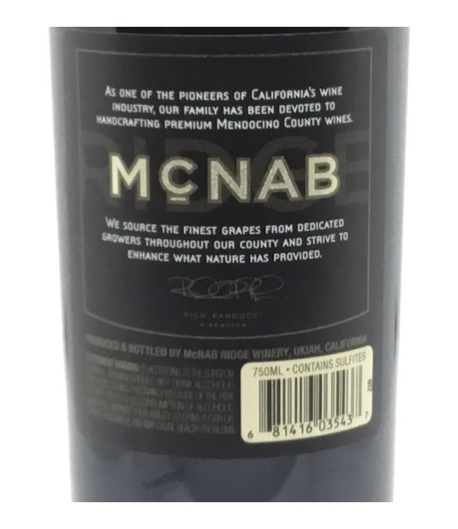 McNab Zinfandel 2018 Mendocino County