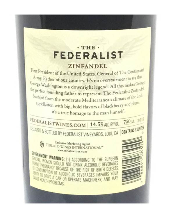 The Federalist Zinfandel 2018 Lodi - California