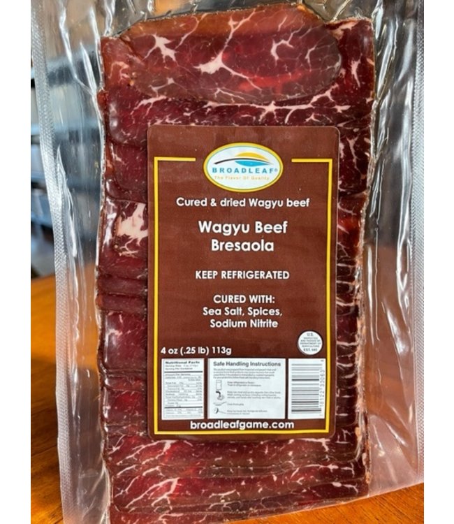 Broadleaf Cured Wagyu Beef Bresaola 4oz