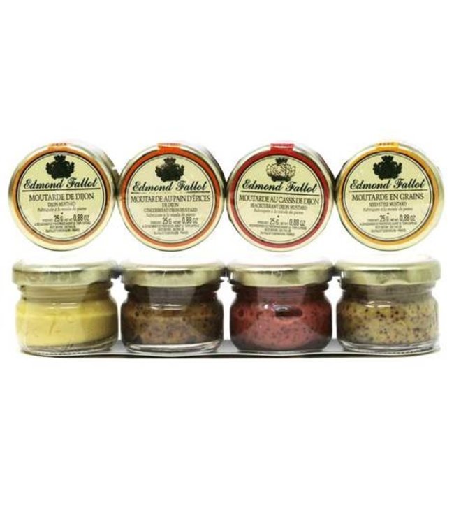 Edmond Fallot Mustard 4-Pack 1oz ea  Beaune - France