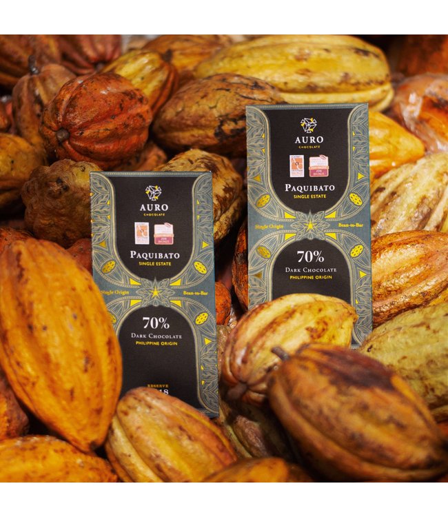Auro Reserve 2020 "Paquibato" Single Estate 70% Dark Chocolate 2.12 oz - Philippines
